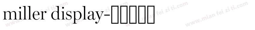 miller display字体转换